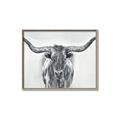 Picture of Painted Longhorn Bull _GroupedProduct_Rectangle_Landscape_Canvas_Framed_