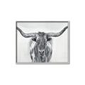 Picture of Painted Longhorn Bull _GroupedProduct_Rectangle_Landscape_Canvas_Framed_