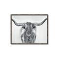 Picture of Painted Longhorn Bull _GroupedProduct_Rectangle_Landscape_Canvas_Framed_