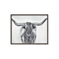 Picture of Painted Longhorn Bull _GroupedProduct_Rectangle_Landscape_Canvas_Framed_