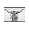 Picture of Painted Longhorn Bull _GroupedProduct_Rectangle_Landscape_Canvas_Framed_