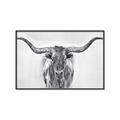 Picture of Painted Longhorn Bull _GroupedProduct_Rectangle_Landscape_Canvas_Framed_