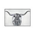 Picture of Painted Longhorn Bull _GroupedProduct_Rectangle_Landscape_Canvas_Framed_