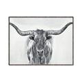 Picture of Painted Longhorn Bull _GroupedProduct_Rectangle_Landscape_Canvas_Framed_