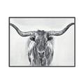 Picture of Painted Longhorn Bull _GroupedProduct_Rectangle_Landscape_Canvas_Framed_