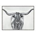 Picture of Painted Longhorn Bull _GroupedProduct_Rectangle_Landscape_Canvas_Framed_