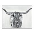 Picture of Painted Longhorn Bull _GroupedProduct_Rectangle_Landscape_Canvas_Framed_