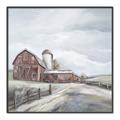 Picture of Old Brown Barn II  _GroupedProduct_Square_Canvas_Framed_