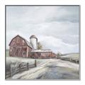 Picture of Old Brown Barn II  _GroupedProduct_Square_Canvas_Framed_