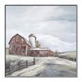 Picture of Old Brown Barn II  _GroupedProduct_Square_Canvas_Framed_
