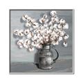 Picture of Cotton Flower _GroupedProduct_Square_Canvas_Framed_