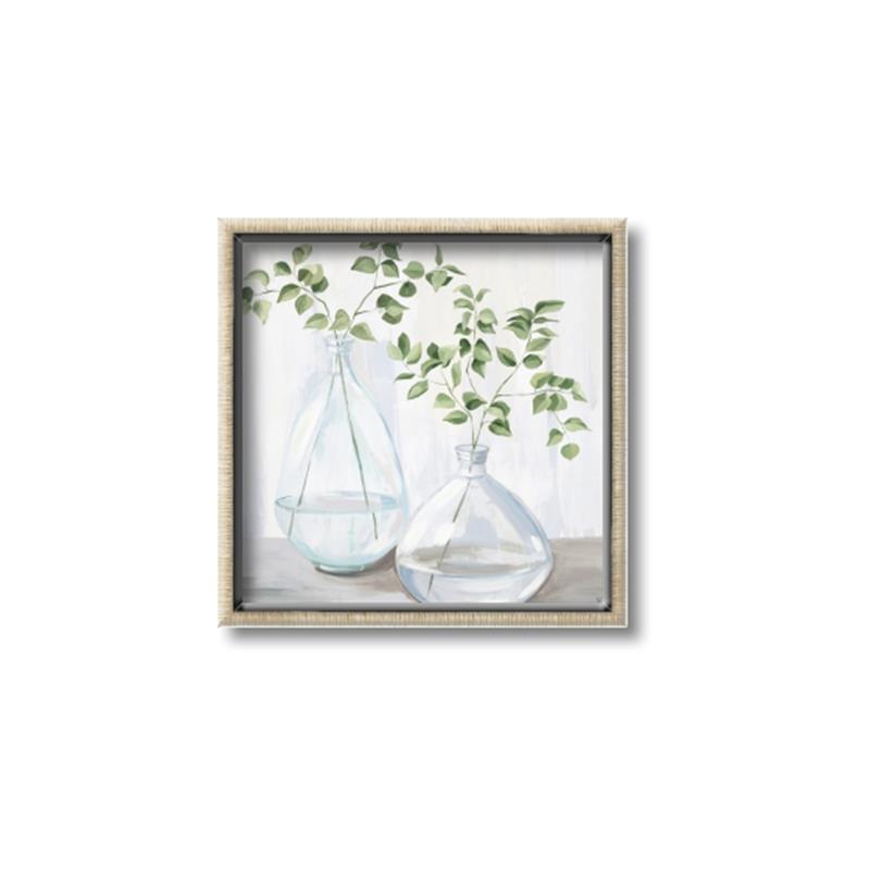 Picture of Green stem clear vase _GroupedProduct_Square_Canvas_Framed_