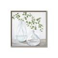 Picture of Green stem clear vase _GroupedProduct_Square_Canvas_Framed_