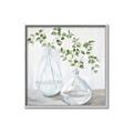 Picture of Green stem clear vase _GroupedProduct_Square_Canvas_Framed_