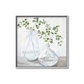 Picture of Green stem clear vase _GroupedProduct_Square_Canvas_Framed_