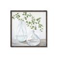 Picture of Green stem clear vase _GroupedProduct_Square_Canvas_Framed_