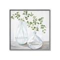Picture of Green stem clear vase _GroupedProduct_Square_Canvas_Framed_