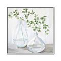 Picture of Green stem clear vase _GroupedProduct_Square_Canvas_Framed_