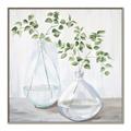 Picture of Green stem clear vase _GroupedProduct_Square_Canvas_Framed_