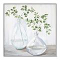 Picture of Green stem clear vase _GroupedProduct_Square_Canvas_Framed_