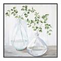 Picture of Green stem clear vase _GroupedProduct_Square_Canvas_Framed_