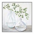 Picture of Green stem clear vase _GroupedProduct_Square_Canvas_Framed_