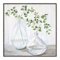 Picture of Green stem clear vase _GroupedProduct_Square_Canvas_Framed_