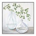 Picture of Green stem clear vase _GroupedProduct_Square_Canvas_Framed_