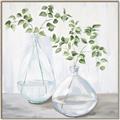 Picture of Green stem clear vase _GroupedProduct_Square_Canvas_Framed_