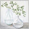 Picture of Green stem clear vase _GroupedProduct_Square_Canvas_Framed_