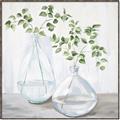 Picture of Green stem clear vase _GroupedProduct_Square_Canvas_Framed_