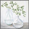 Picture of Green stem clear vase _GroupedProduct_Square_Canvas_Framed_