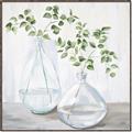 Picture of Green stem clear vase _GroupedProduct_Square_Canvas_Framed_