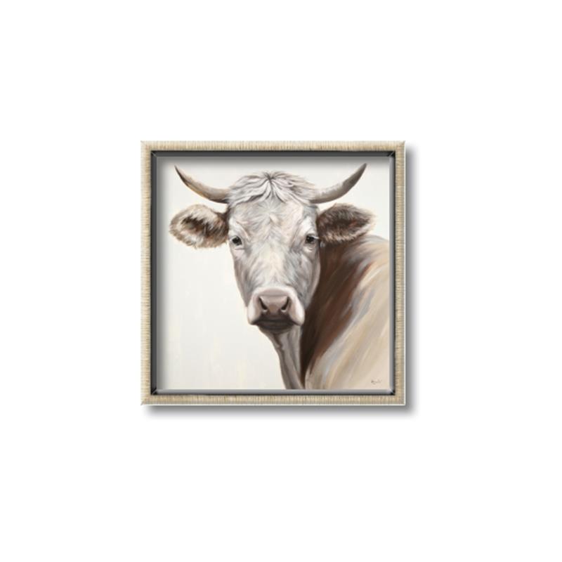 Picture of Neutral Cow _GroupedProduct_Square_Canvas_Framed_