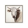 Picture of Neutral Cow _GroupedProduct_Square_Canvas_Framed_