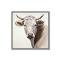Picture of Neutral Cow _GroupedProduct_Square_Canvas_Framed_
