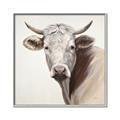 Picture of Neutral Cow _GroupedProduct_Square_Canvas_Framed_