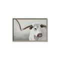 Picture of Cow with Big Horn _GroupedProduct_Rectangle_Landscape_Canvas_Framed_