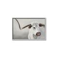 Picture of Cow with Big Horn _GroupedProduct_Rectangle_Landscape_Canvas_Framed_