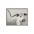 Picture of Cow with Big Horn _GroupedProduct_Rectangle_Landscape_Canvas_Framed_