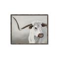 Picture of Cow with Big Horn _GroupedProduct_Rectangle_Landscape_Canvas_Framed_