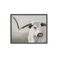 Picture of Cow with Big Horn _GroupedProduct_Rectangle_Landscape_Canvas_Framed_