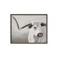 Picture of Cow with Big Horn _GroupedProduct_Rectangle_Landscape_Canvas_Framed_