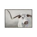 Picture of Cow with Big Horn _GroupedProduct_Rectangle_Landscape_Canvas_Framed_