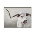 Picture of Cow with Big Horn _GroupedProduct_Rectangle_Landscape_Canvas_Framed_