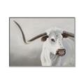 Picture of Cow with Big Horn _GroupedProduct_Rectangle_Landscape_Canvas_Framed_