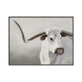 Picture of Cow with Big Horn _GroupedProduct_Rectangle_Landscape_Canvas_Framed_