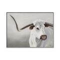 Picture of Cow with Big Horn _GroupedProduct_Rectangle_Landscape_Canvas_Framed_