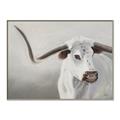 Picture of Cow with Big Horn _GroupedProduct_Rectangle_Landscape_Canvas_Framed_