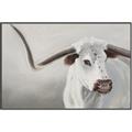 Picture of Cow with Big Horn _GroupedProduct_Rectangle_Landscape_Canvas_Framed_